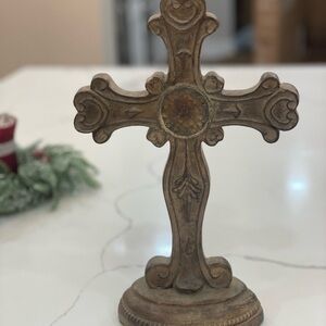 Elegant Brown Cross Home Accent
